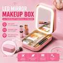Hanglow LED Mirror Cosmetic Organizer With Case