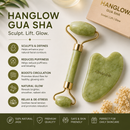 Hanglow Jade Roller & Gua Sha Set – Facial Massage & Skin Glow Tool